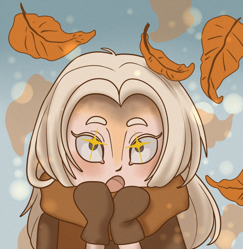 Amazed by falling leaves