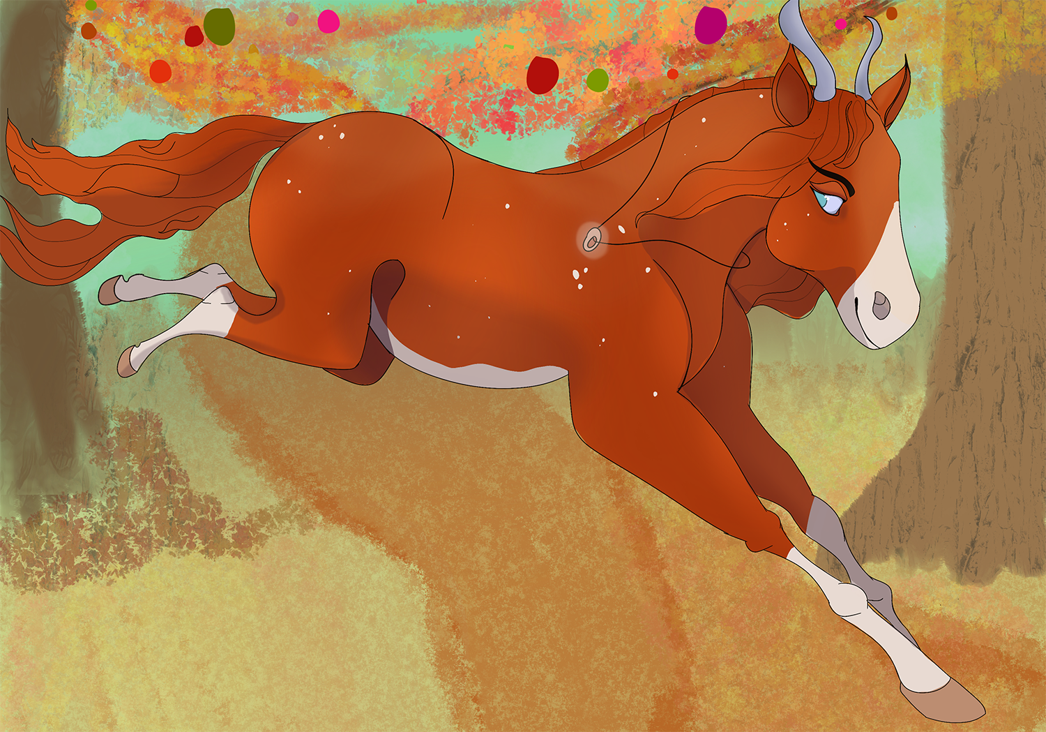 strolled in the orchard