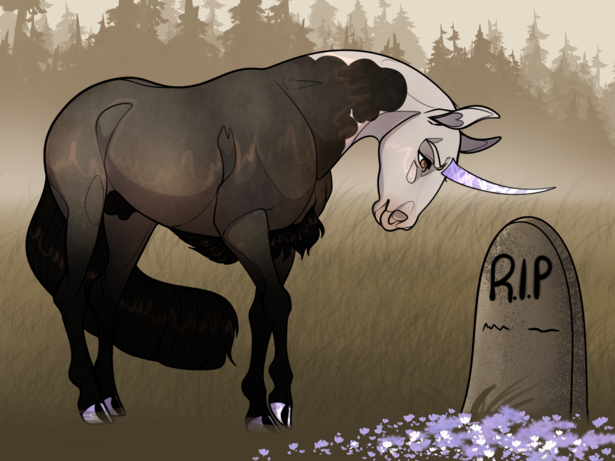 Flowers at your gravestone