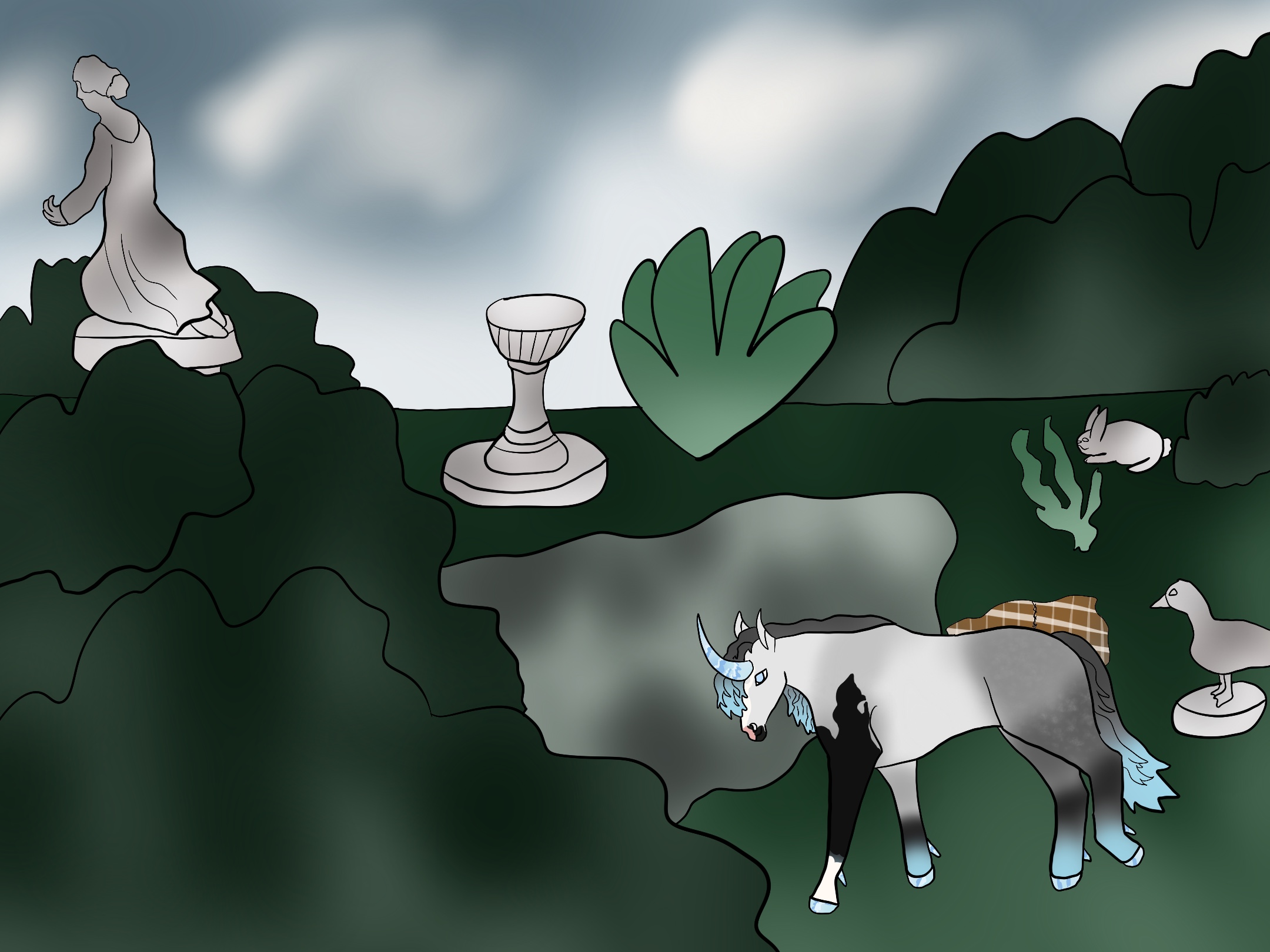 The overgrown garden