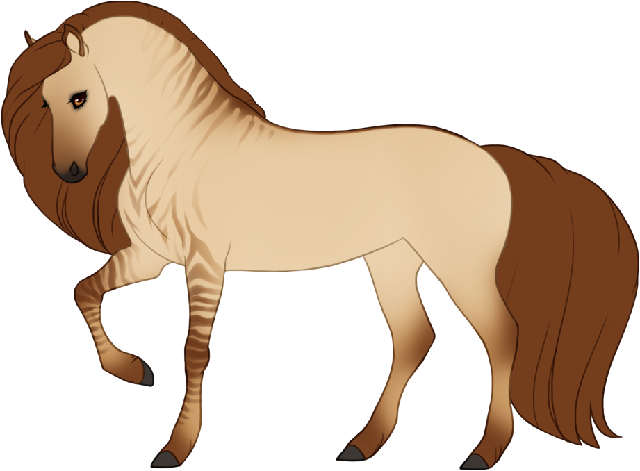 Chestnut dun with primitive markings