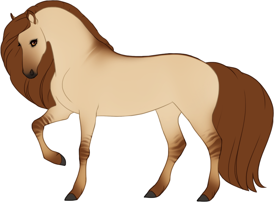 Chestnut dun with primitive markings