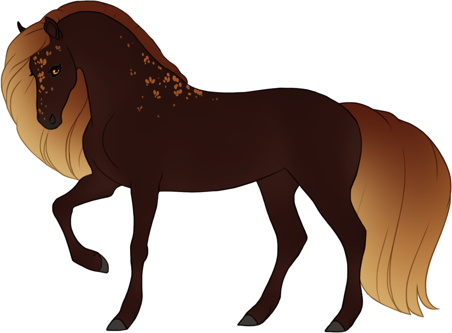 Flaxen liver chestnut with speckles