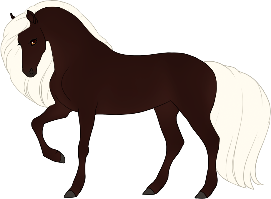 Flaxen liver chestnut with solid mane/tail