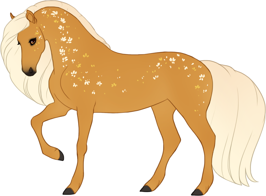 Flaxen palomino with  speckles