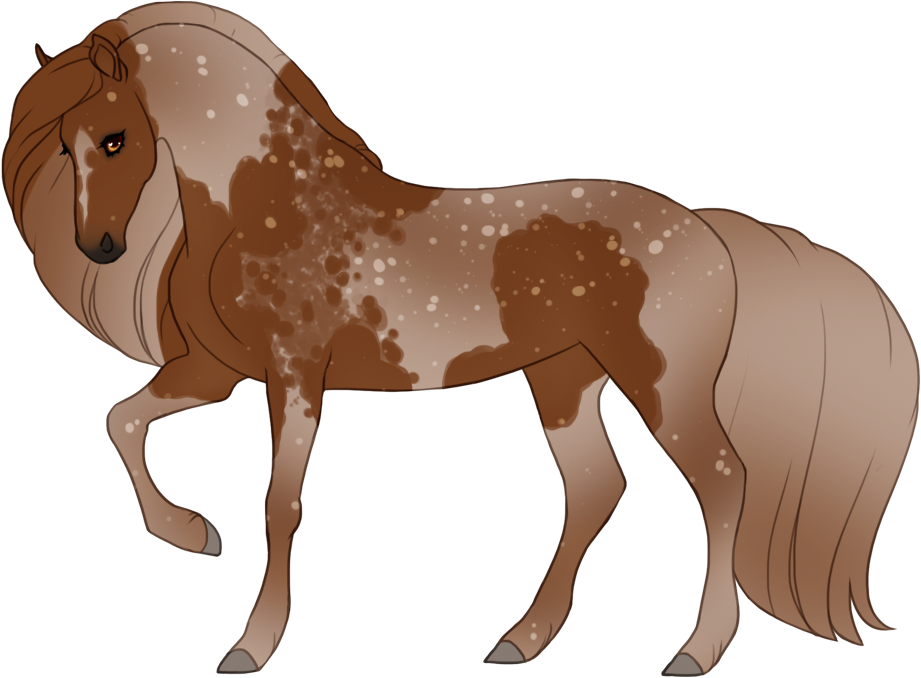 Gheist tobiano mottle (layered on top of each other)