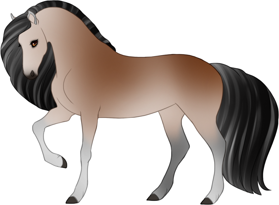 Subtle streaks in mane and tail