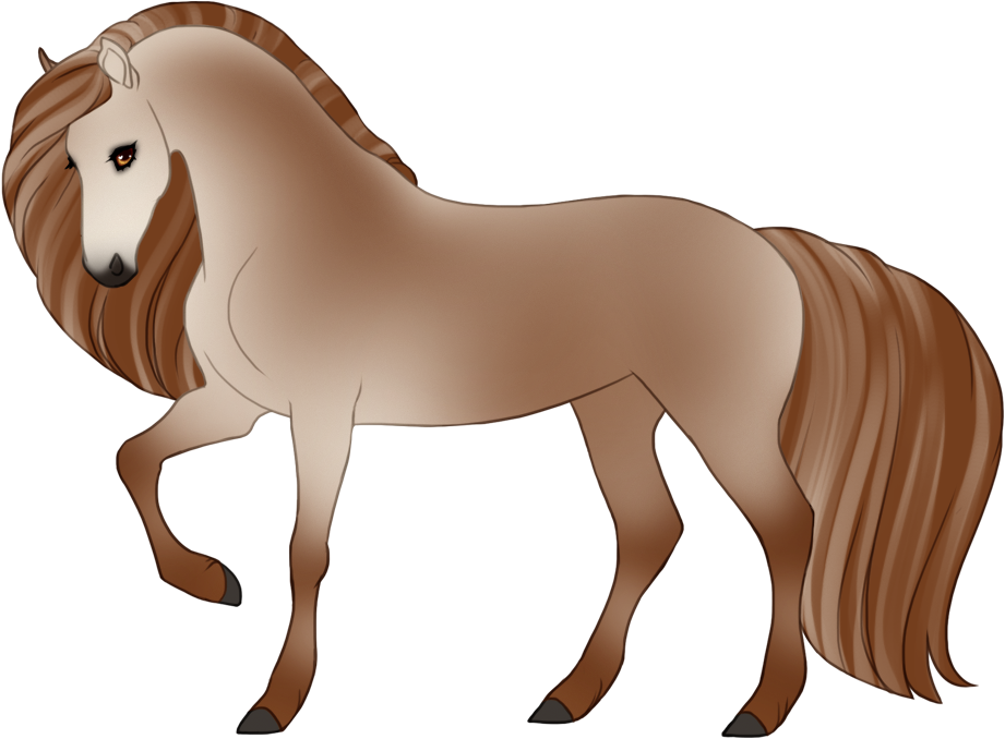 Subtle streaks in mane and tail