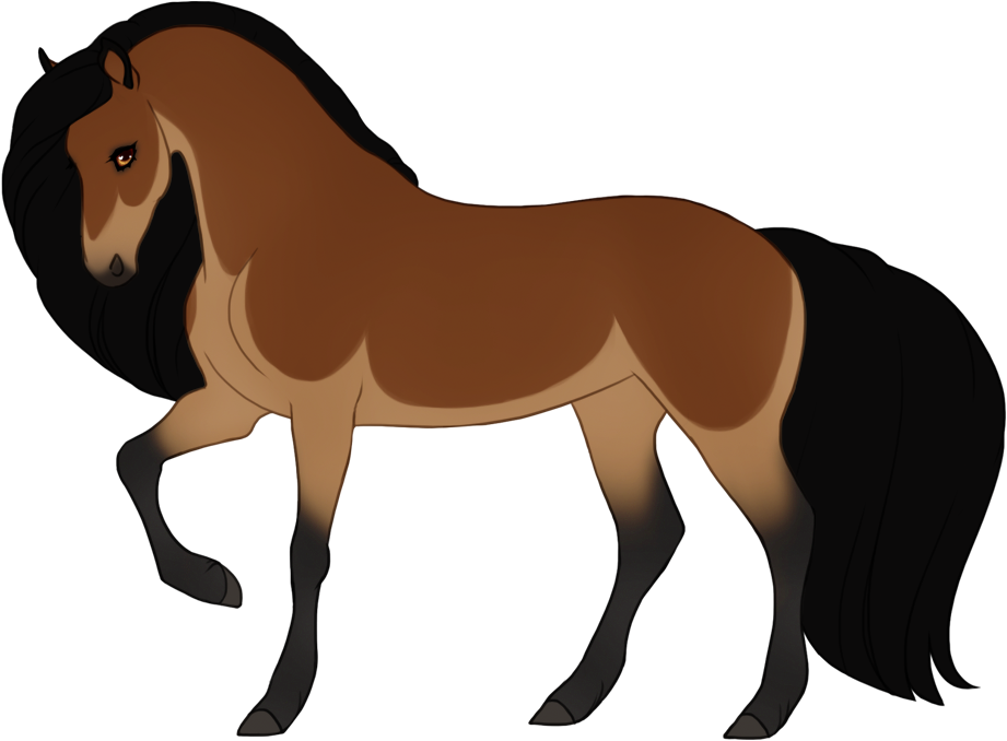 Medium-light wild pangare with "sharp" edges