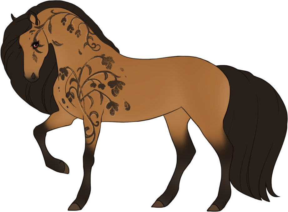 Rugged acanthus on buckskin