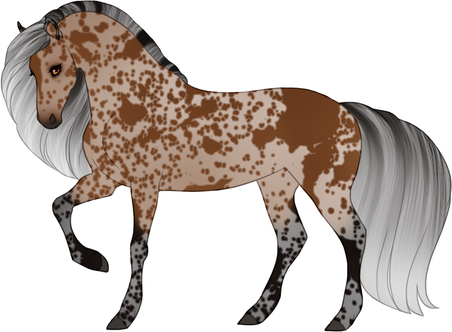 Silver bay (merle on whole body)