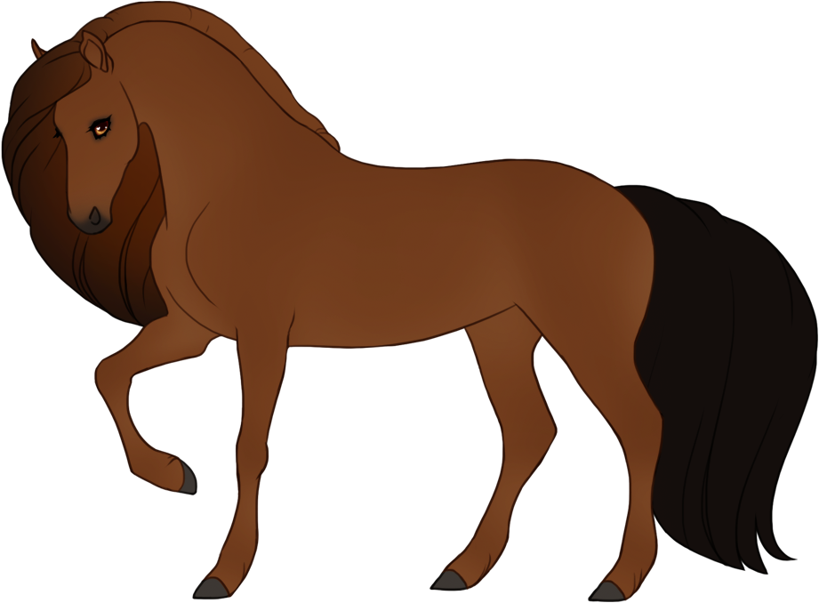 Sooty affecting tail and partially affecting mane, but not body