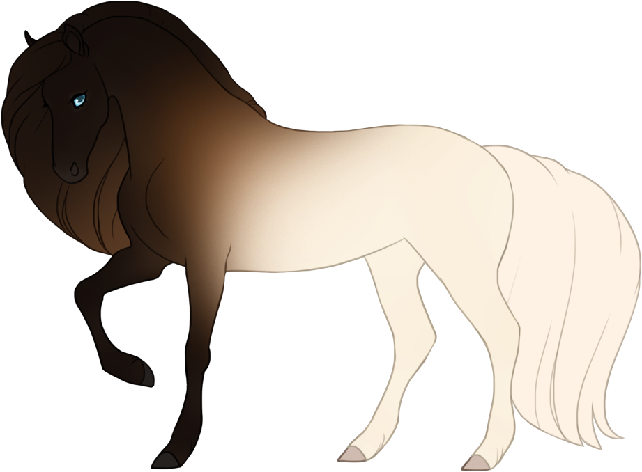 Sooty optionally darkening hooves and skin where it touches