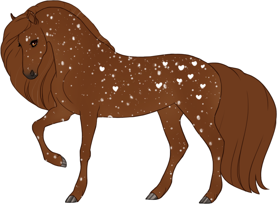 Heart-shaped snowflake appaloosa