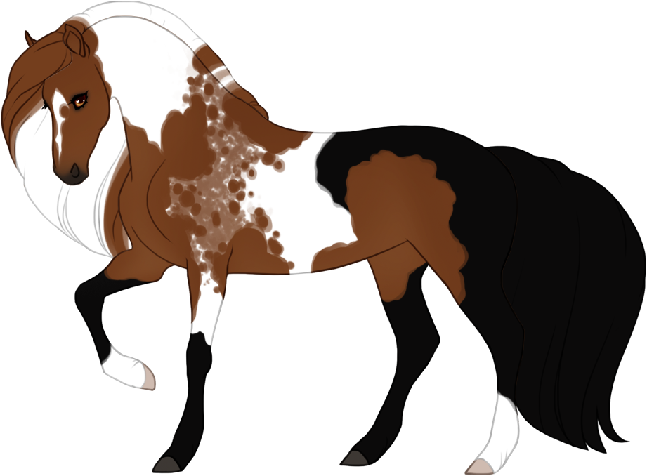 Voided tobiano, with occlusion partially hiding void