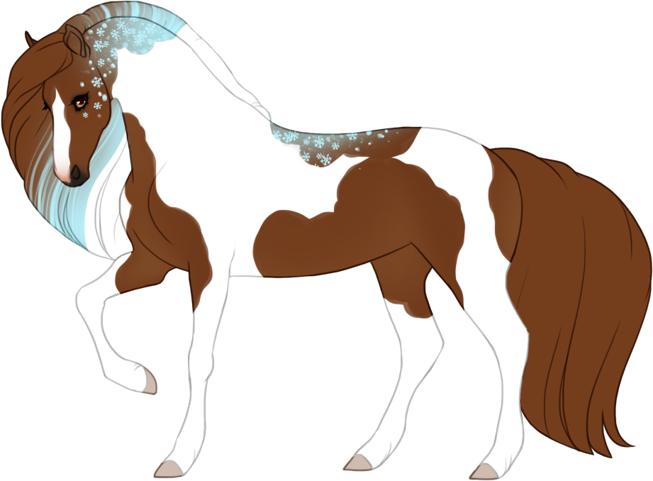 Frost primal gradient with elemental texture, affecting mane, always goes below white patterns