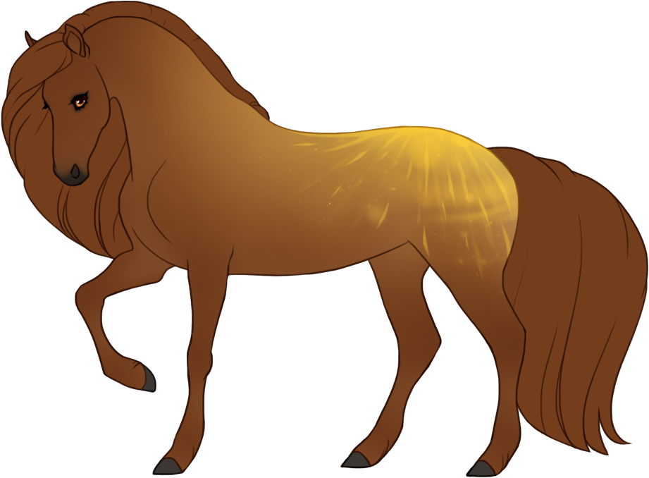 Light primal gradient with elemental texture, not affecting mane/tail