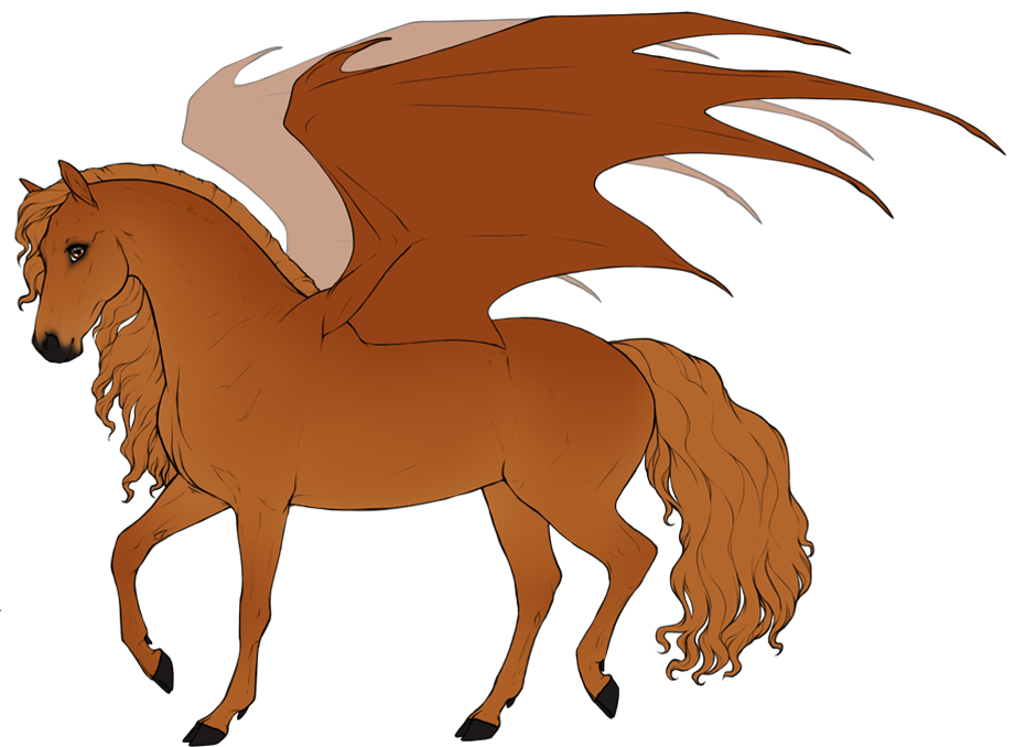 Bat-like seraph wings