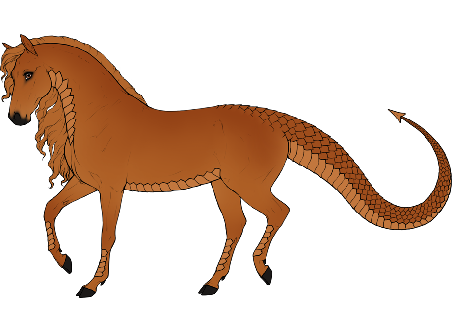 Wyrm bloodline with serpent scales on the tail