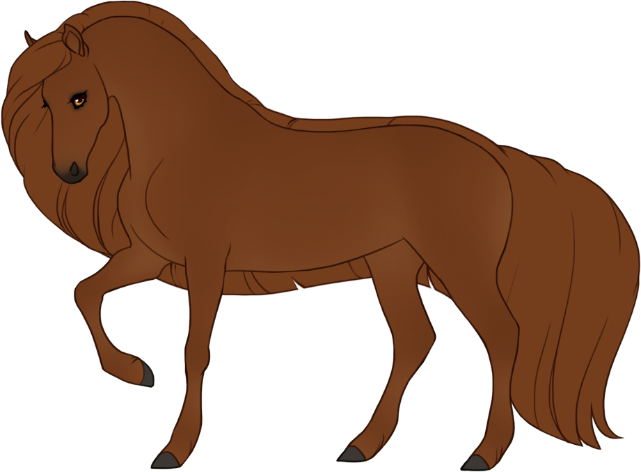 Very long wulf mane along the spine, connecting the mane to the tail