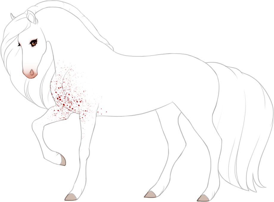 Blood glimmer, over white