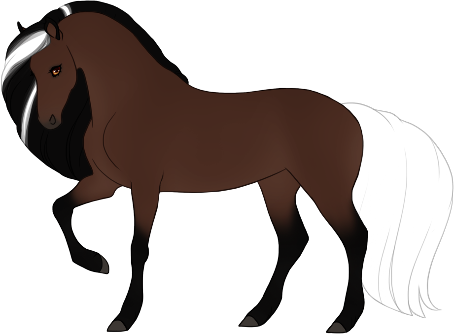 Partially occluded silver in the mane