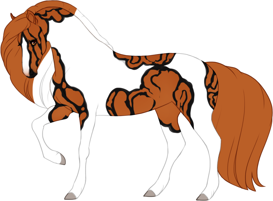 Chestnut marble tobiano