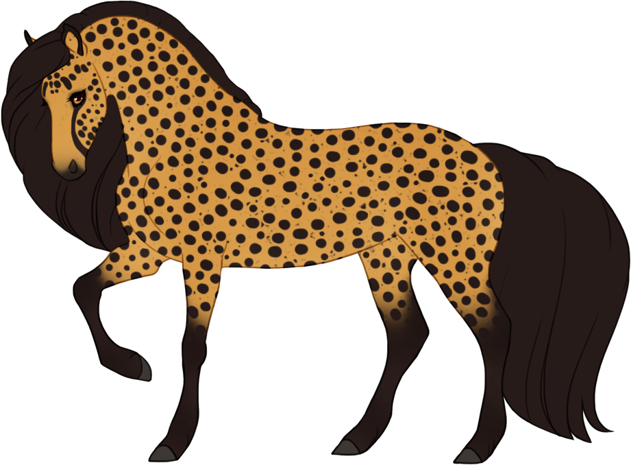 Buckskin pard (cheetah spots)