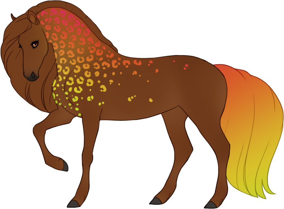 Ember with soft neck gradient, affecting pard and tail