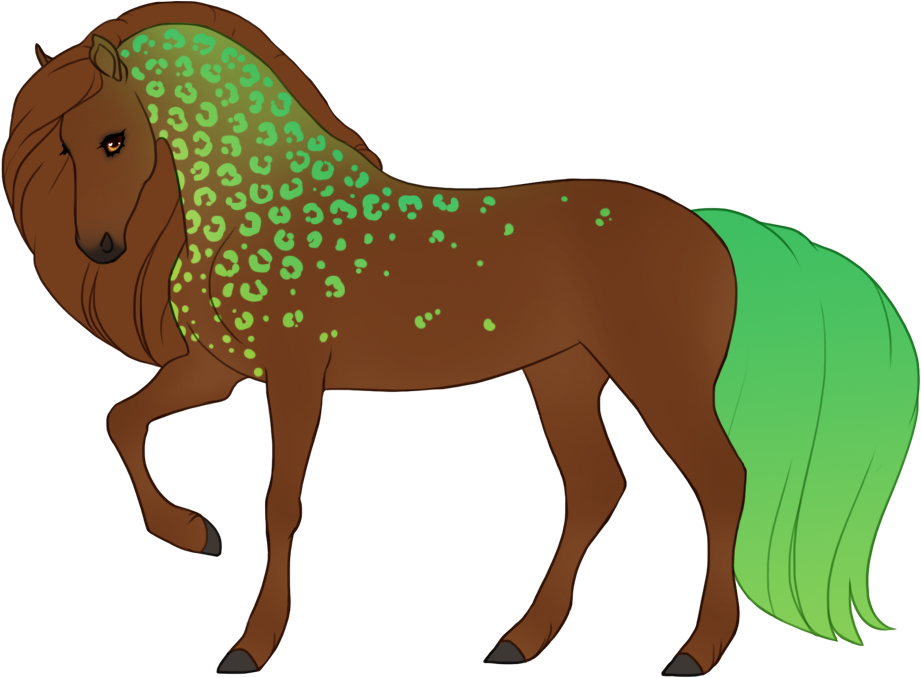 Jade with soft neck gradient, affecting pard and tail
