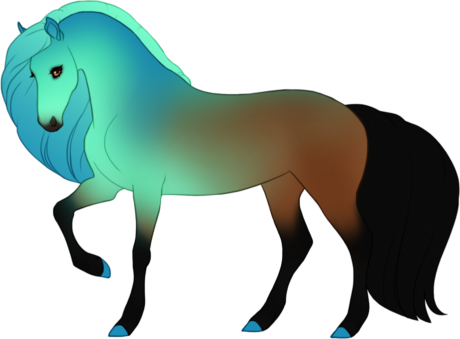 Partial lagoon shimmer gradient