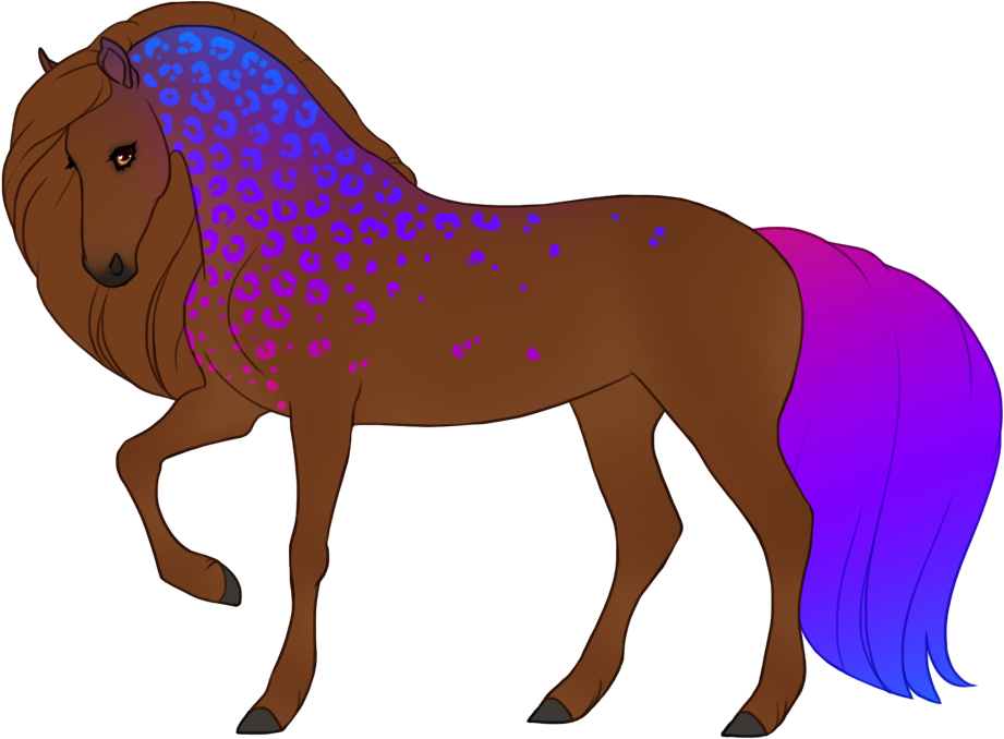 Orchid with soft neck gradient, affecting pard and tail