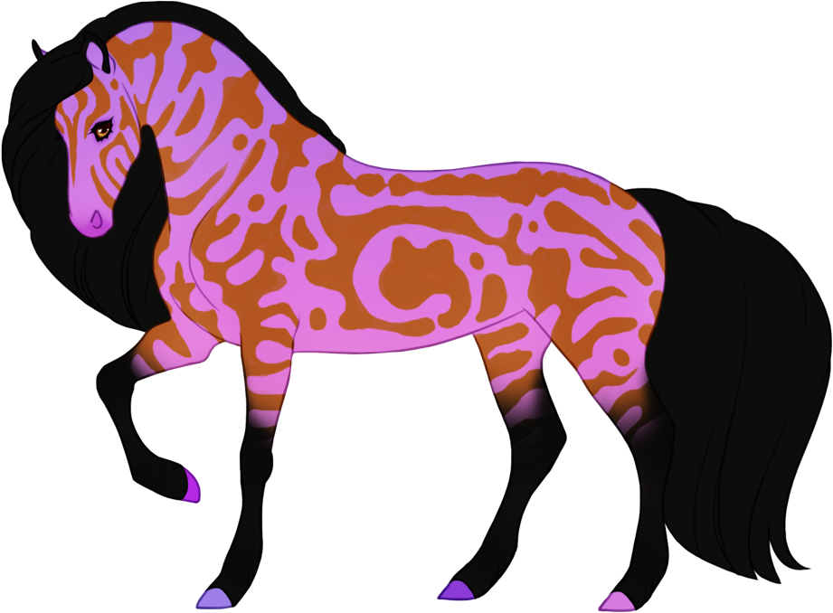 Orchid affecting the coat and hooves but not the tabby pattern
