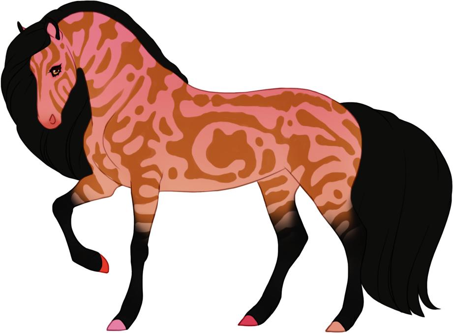 Ruby affecting the coat and hooves but not the tabby pattern