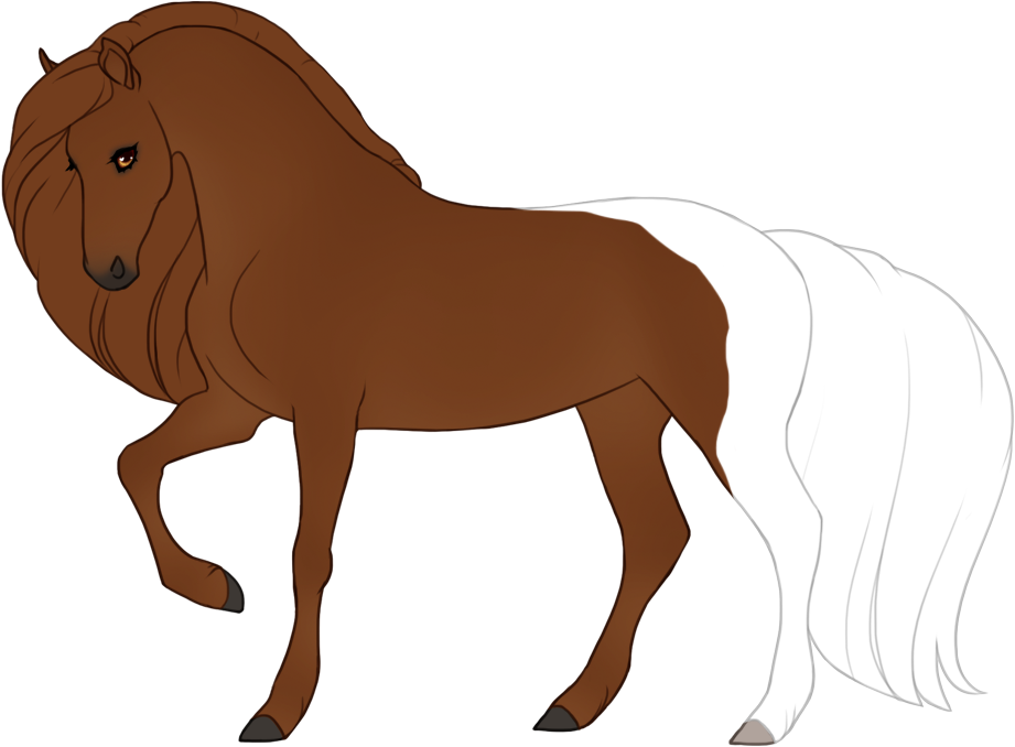 Rime extending down hind leg