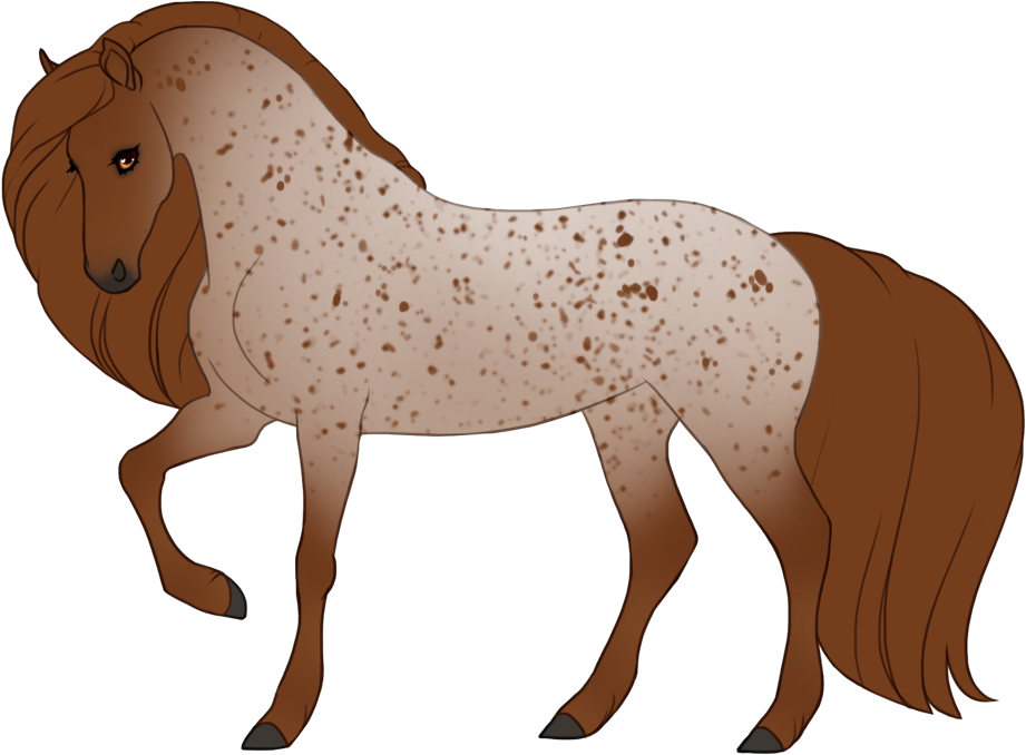 Roan with many small cornspots