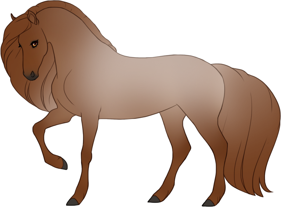 Roan affecting mane and tail