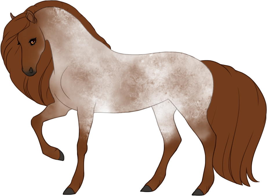 Uneven/textured roan