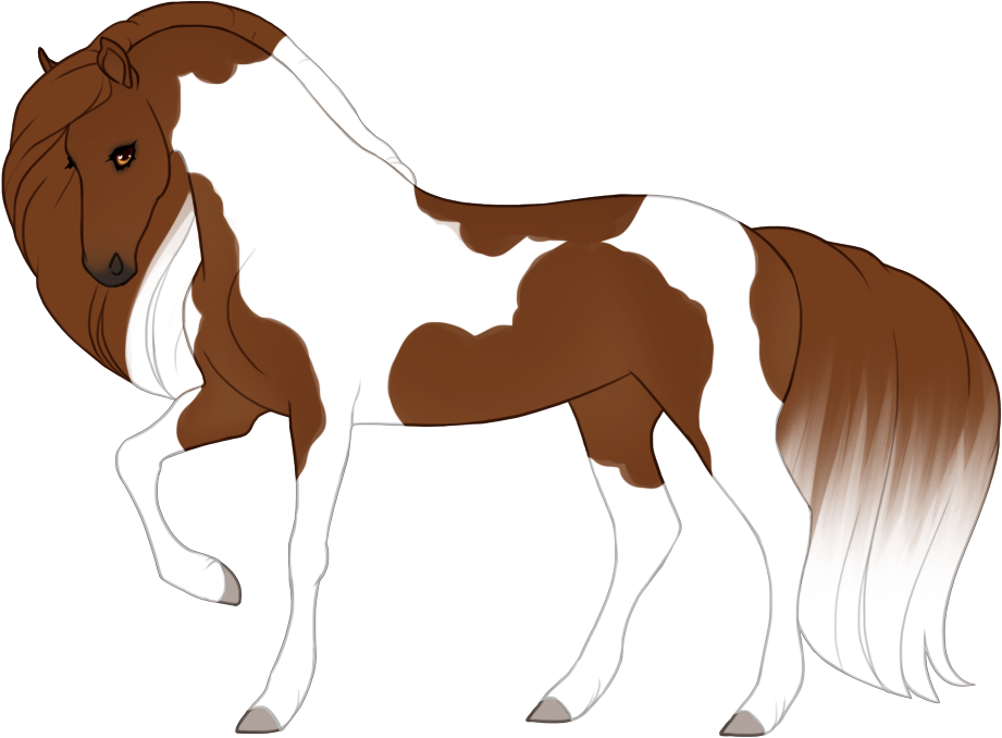 Tobiano with split tail