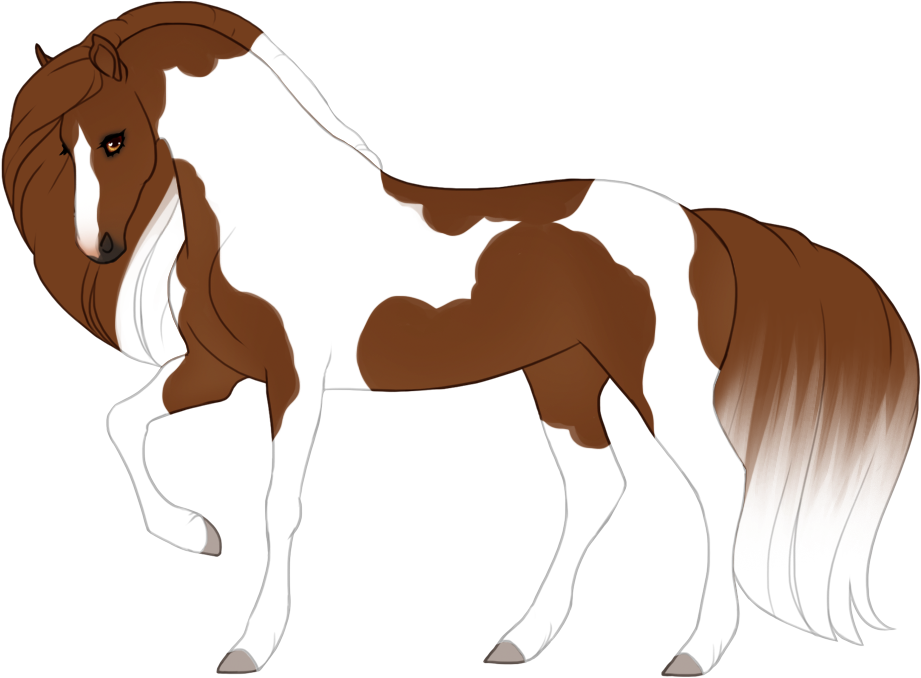 Tobiano with split tail